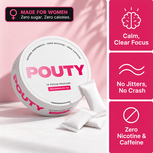 Pouty Focus Watermelon Ice: made for women, zero sugar, zero calories